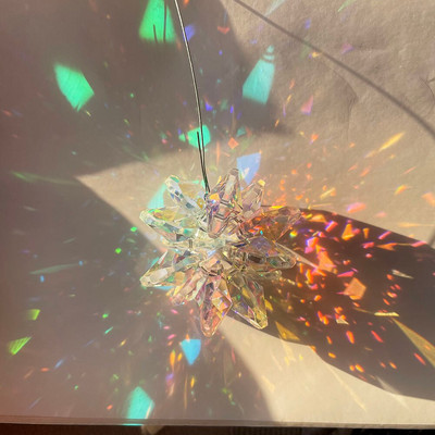 Aurora Borealis krištolinis saulės gaudytojas, pakabinamas Feng shui gydomoji prizmė saulės šviesos gaudyklė, vaivorykštės gamintoja, namų sodo dekoras