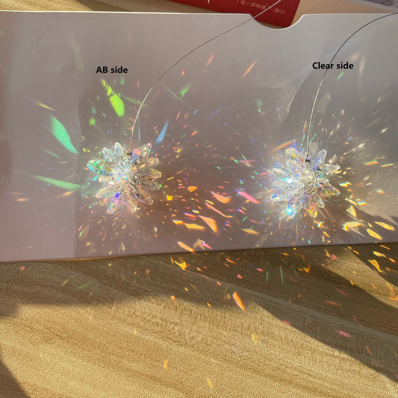 Aurora Borealis krištolinis saulės gaudytojas, pakabinamas Feng shui gydomoji prizmė saulės šviesos gaudyklė, vaivorykštės gamintoja, namų sodo dekoras