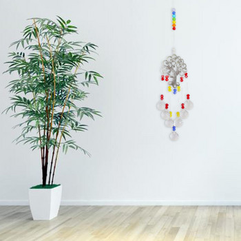 Дървото на живота Crystal Suncatchers Crystal Drop Prism Rainbow Maker Завеси Вятърни камбанки Декорация за домашна градина за стая на открито