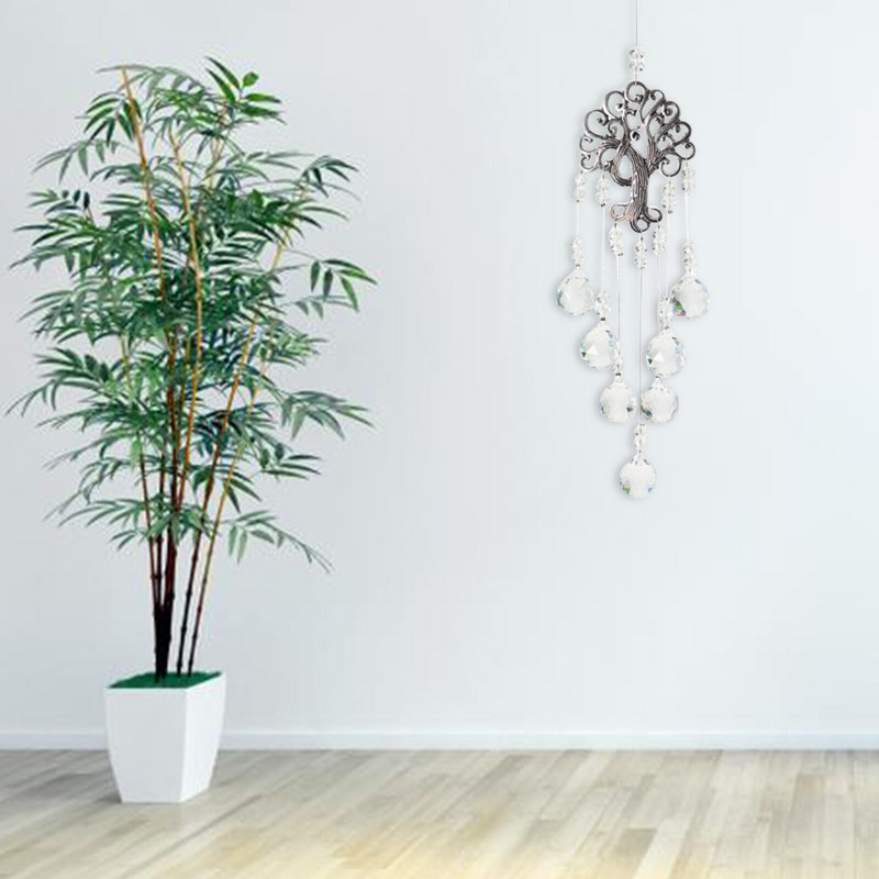 Strom života Krištáľové lapače slnka Krištáľový hranol Dúhové závesy Zvonkohry Domáca záhradná dekorácia pre vonkajšiu miestnosť