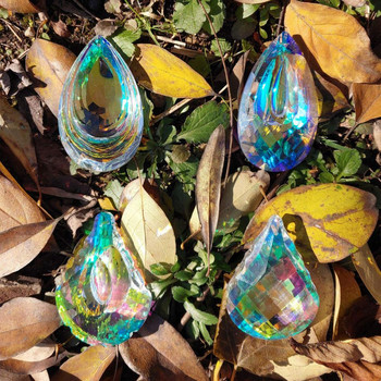4 τεμάχια/Σετ 76mm Garden Suncatchers Exquisite σε σχήμα σταγόνας Faux Crystal Πολυλειτουργικό Πανέμορφο κρεμαστό πολυέλαιο Rainbow Maker fo