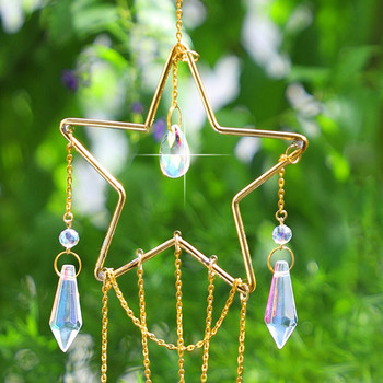 Suncatcher Star Sun Catcher Crystal Висящи витражи Prism Rainbow Maker Light Catcher Fairy Window Patio Garden Decoration