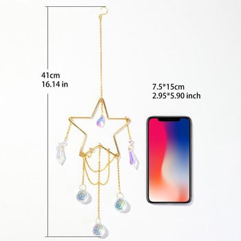 Suncatcher Star Sun Catcher Crystal Висящи витражи Prism Rainbow Maker Light Catcher Fairy Window Patio Garden Decoration