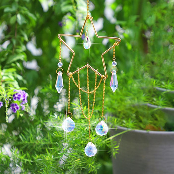 Suncatcher Star Sun Catcher Crystal Висящи витражи Prism Rainbow Maker Light Catcher Fairy Window Patio Garden Decoration