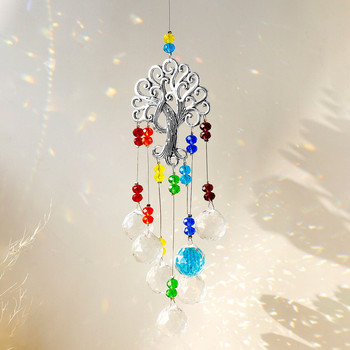 Crystal Tree Suncatcher Витражи Rainbow Prism Sun Catcher Crystal Windcatcher за прозорец Декорация на градина Външен декор