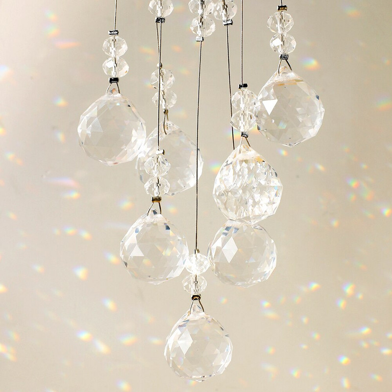 Crystal Tree Suncatcher vitražas vaivorykštės prizmės saulės gaudyklė Krištolinis vėjo varpelis, skirtas lango sodo dekoravimui lauko dekoravimui