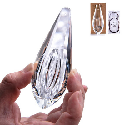 H&D 5 colių didelis krištolinis saulės gaudytojas, skaidrus briaunotas arklio akies prizmės, vaivorykštės formuotojas, lango kabantis sodo dekoravimo ornamentas