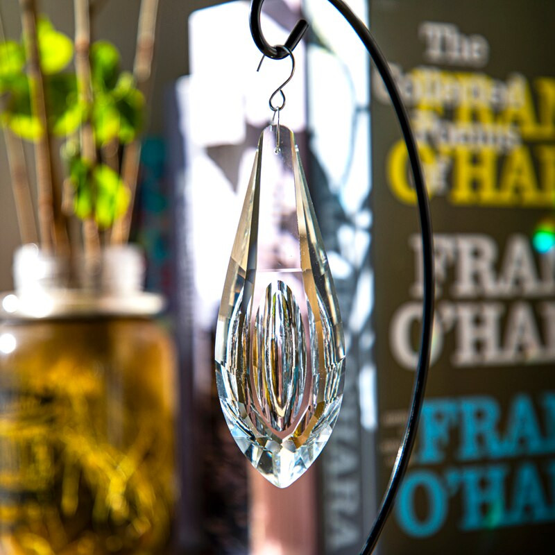 H&D 5 colių didelis krištolinis saulės gaudytojas, skaidrus briaunotas arklio akies prizmės, vaivorykštės formuotojas, lango kabantis sodo dekoravimo ornamentas