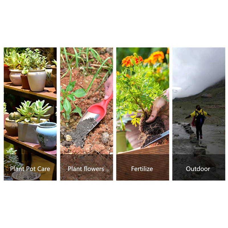 Záhradná lopata z nehrdzavejúcej ocele, lopata na sadenie kvetov, záhradná plastová rukoväť, ručné záhradnícke náradie.