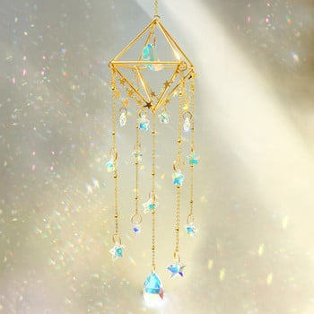 Κρεμαστό Sun Catcher Teardrop Chandelier Crystal Wind Chime Πρίσμα Suncatcher Rainbow Catcher Παράθυρο Διακόσμηση βεράντας κήπου