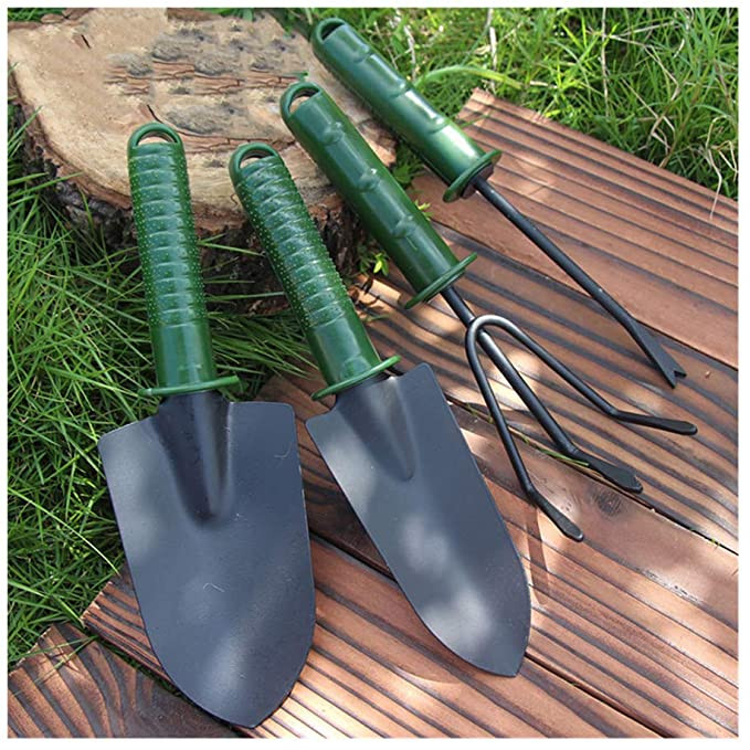 4 vnt Sodo įrankių rinkinys Gėlių sodinimo kombinuotas kastuvas įrankių rinkinys Įrankių rinkiniai Mini sodo augalų įrankiai Kastuvas grėblio kastuvas