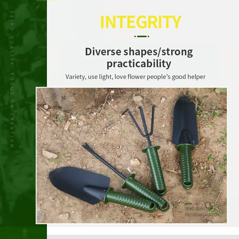 4 vnt Sodo įrankių rinkinys Gėlių sodinimo kombinuotas kastuvas įrankių rinkinys Įrankių rinkiniai Mini sodo augalų įrankiai Kastuvas grėblio kastuvas