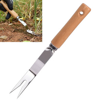 Gadgets Weeding Fork Remover Transplanting Wood Handle Manual Hand Tool Grubber Cultivating Digging Garden Trimming Ελαφρύ