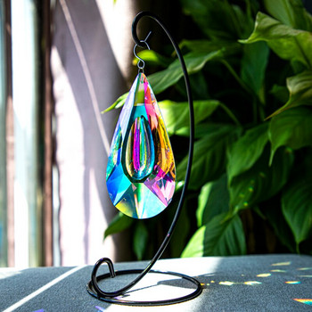 H&D 120mm κρεμαστό κρυστάλλινο πρίσμα Suncatcher Παράθυρο Διακοσμήσεις Κήπου AB Έγχρωμος πολυέλαιος Drop Ανταλλακτικά Rainbow Maker DIY μενταγιόν