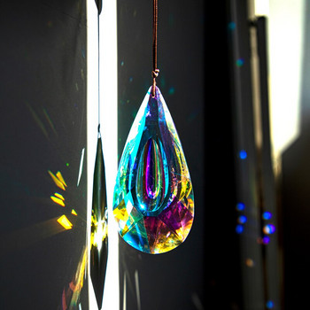 H&D 120 мм висяща кристална призма Suncatcher прозорец градински декорации AB цветен полилей Капки части Rainbow Maker Направи си сам висулка