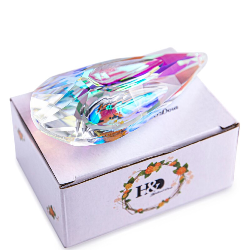 H&D 120 mm závesný krištáľový hranol Suncatcher okenné záhradné dekorácie AB farebné lusterové diely dúhový výrobca DIY prívesok