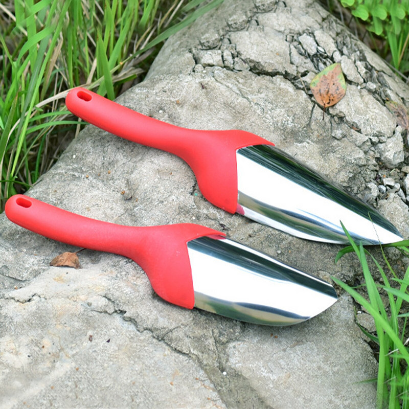 Prenosná záhradná lopata, rýľ z nehrdzavejúcej ocele, viacúčelová odolná plastová rukoväť, kopacia murárska lyžica, bonsai dom