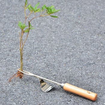 Ανοξείδωτο ατσάλι Χέρι Weeder Weeds Σκάψιμο Διχαλωτή κεφαλή ζιζάνια Αφαίρεση φτυαριών Εργαλεία κοπής κηπουρικήςΑφαιρούμενος με διακόπτη Αποσπώμενο