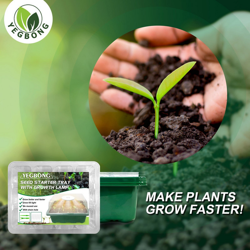 2 vnt. sėklų paleidimo padėklai su lengvų sėklų paleidimo rinkiniu, reguliuojamo drėgnumo sėklų paleidimo padėklai Augalų rinkinio pagrindas Sweet Grass 128 padėklas