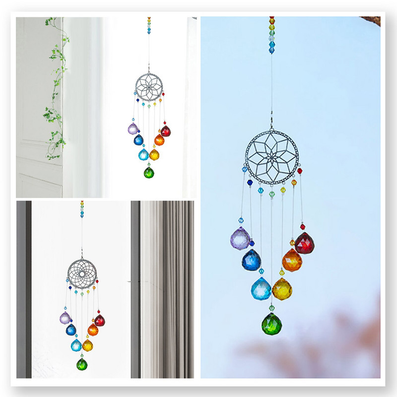 Krištáľové hranolové lapače slnka, závesné lapače slnka, prívesok, záhradná dekorácia pre vonkajšie a vnútorné darčeky.