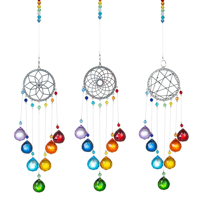 Krištáľové hranolové lapače slnka, závesné lapače slnka, prívesok, záhradná dekorácia pre vonkajšie a vnútorné darčeky.