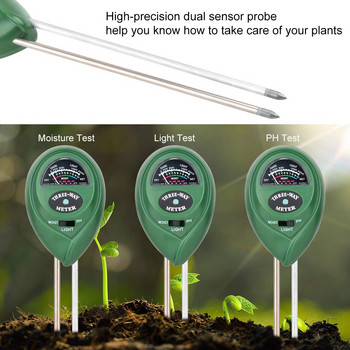 3-σε-1 Ψηφιακό μετρητή pH μετρητής εδάφους κιτ εδάφους Έλεγχος υγρασίας/φωτός/pH Μετρητής υγρασίας εδάφους για γκαζόν σε εξωτερικό αγρόκτημα κήπου σε εσωτερικούς χώρους