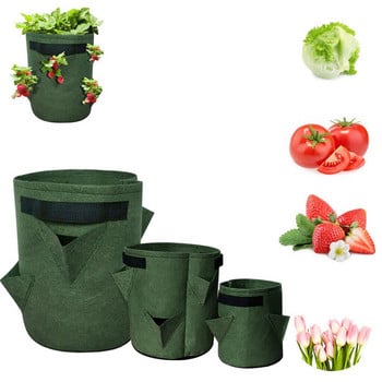 Grass Growing Bag Strawberry FeltCloth Planting Pot Container Planting Garden Thicken Patio Lawn & Garden 50 Tray