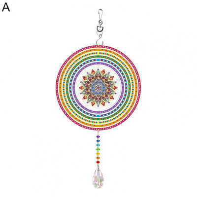 1 sada záhradných lapačov slnka diamantová maľba prívesok dekoratívny DIY minimalistický tvar srdca/okrúhly tvar lapačov slnka prívesok domáca dekorácia