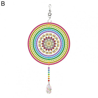 1 sada záhradných lapačov slnka diamantová maľba prívesok dekoratívny DIY minimalistický tvar srdca/okrúhly tvar lapačov slnka prívesok domáca dekorácia