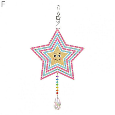 1 sada záhradných lapačov slnka diamantová maľba prívesok dekoratívny DIY minimalistický tvar srdca/okrúhly tvar lapačov slnka prívesok domáca dekorácia