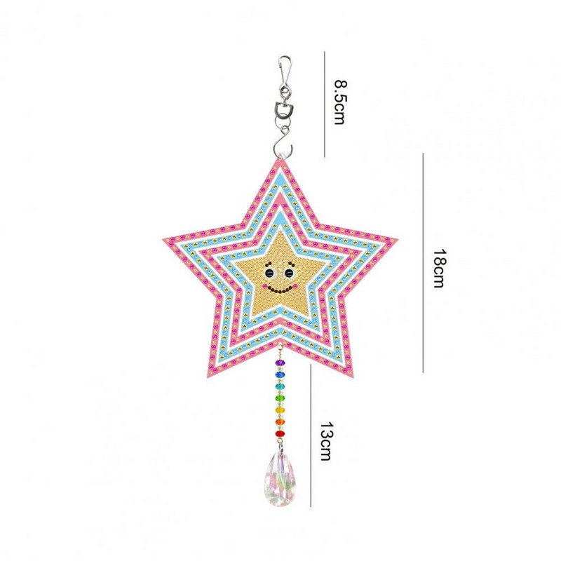 1 sada záhradných lapačov slnka diamantová maľba prívesok dekoratívny DIY minimalistický tvar srdca/okrúhly tvar lapačov slnka prívesok domáca dekorácia