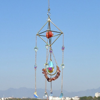Crystal Prism Suncatchers Κρεμαστό ντεκόρ Κήπος Wind Chime Διακόσμηση δέντρου σπιτιού Outdoot Dream Catcher Suncatcher Διακόσμηση
