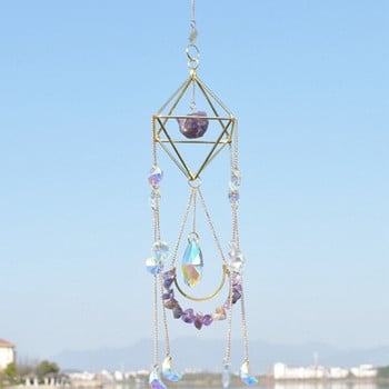 Crystal Prism Sun Catchers Градинска висяща декорация Wind Chime Декорация на домашно дърво Outdoot Dream Catcher Декорация Suncatcher