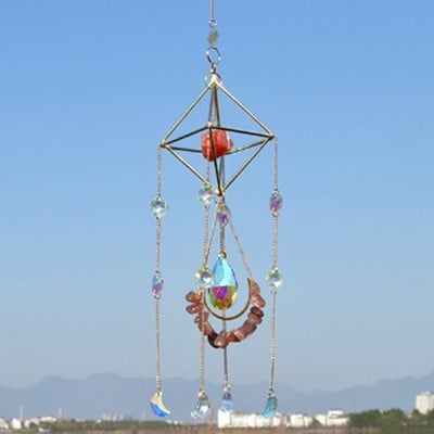 Krištáľový hranol, lapače slnka, záhradná závesná dekorácia, zvonkohra, dekorácia domáceho stromu, vonkajší lapač snov, dekorácia lapač slnka