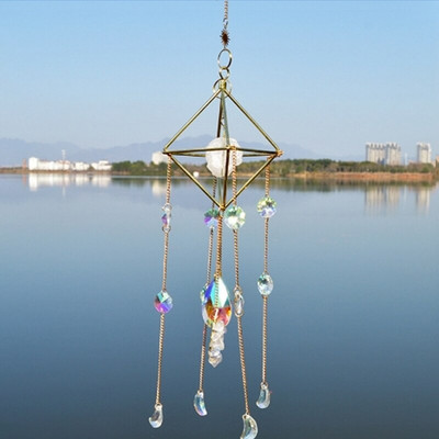 Krištáľový hranol, lapače slnka, záhradná závesná dekorácia, zvonkohra, dekorácia domáceho stromu, vonkajší lapač snov, dekorácia lapač slnka