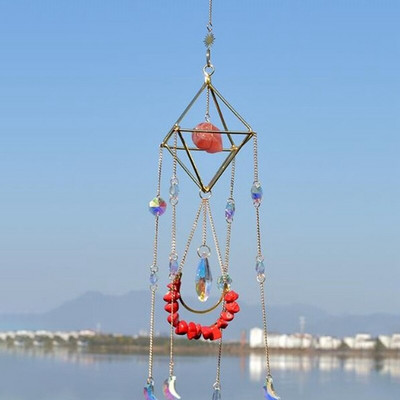 Krištáľový hranol, lapače slnka, záhradná závesná dekorácia, zvonkohra, dekorácia domáceho stromu, vonkajší lapač snov, dekorácia lapač slnka