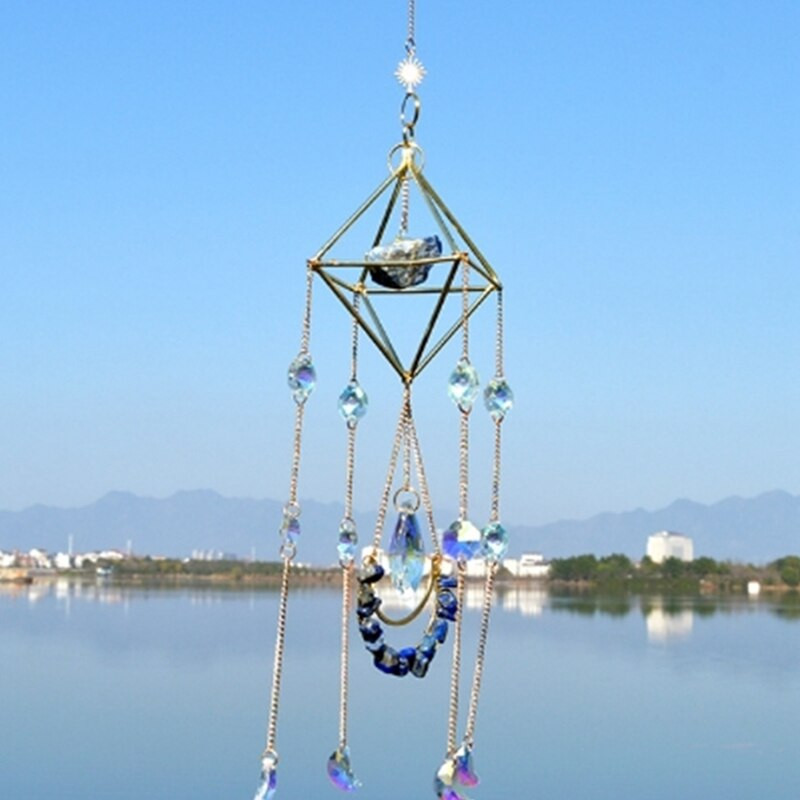 Krištáľový hranol, lapače slnka, záhradná závesná dekorácia, zvonkohra, dekorácia domáceho stromu, vonkajší lapač snov, dekorácia lapač slnka