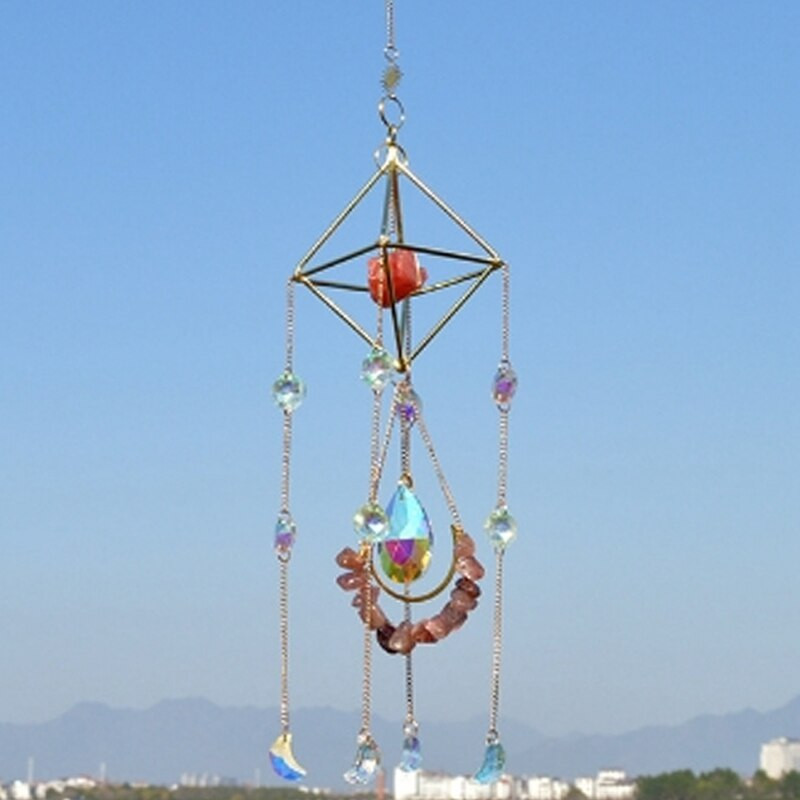 Krištáľový hranol, lapače slnka, záhradná závesná dekorácia, zvonkohra, dekorácia domáceho stromu, vonkajší lapač snov, dekorácia lapač slnka