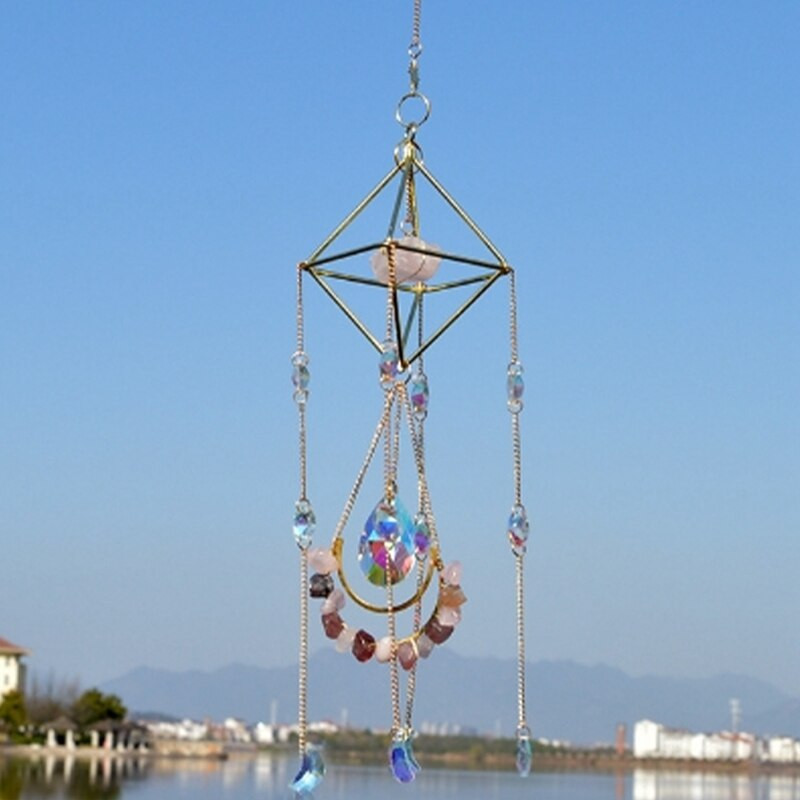 Krištáľový hranol, lapače slnka, záhradná závesná dekorácia, zvonkohra, dekorácia domáceho stromu, vonkajší lapač snov, dekorácia lapač slnka