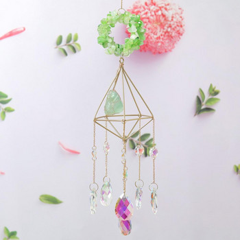 Градински Suncatchers Wind Chime Висулка Декоративен искрящ изкуствен кристал Елегантен окачен на стена Windbell Home Decor