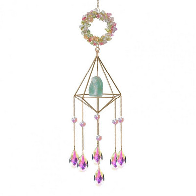 Putojančio sodo saulės gaudyklės vėjo varpelio pakabukas dekoratyvinis dirbtinis krištolinis elegantiškas pakabinamas ant sienos pakabinamas vėjo varpelio namų dekoras