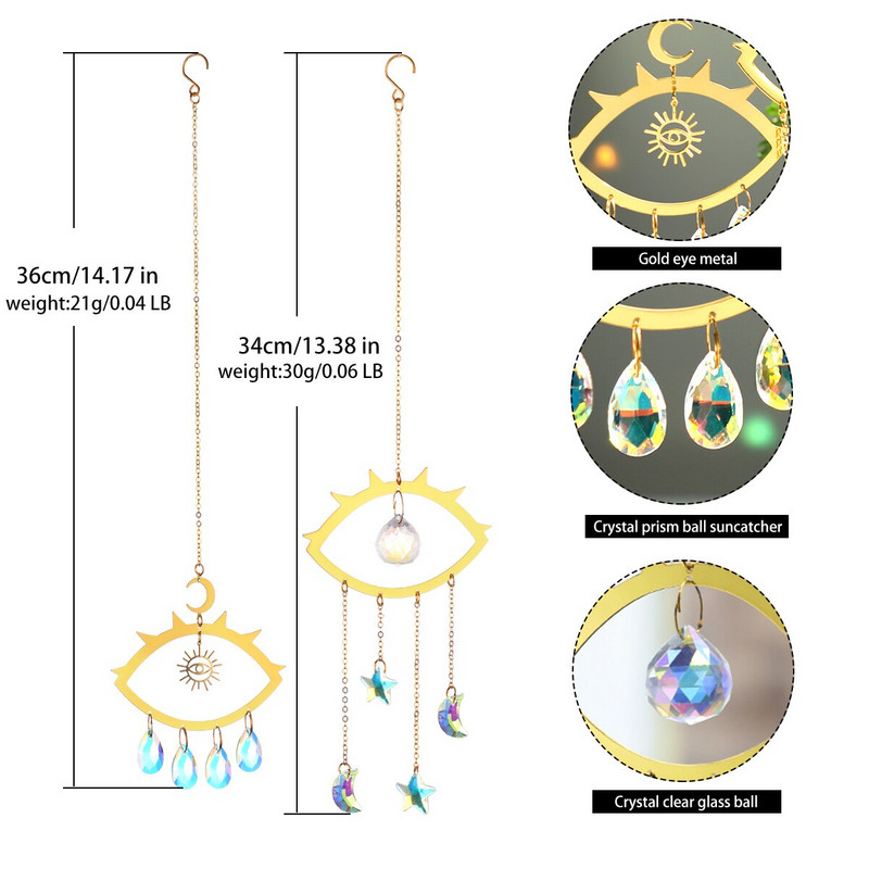 2 ks lapač slnka s krištáľovým efektom, boho závesným svetlom na okno, dúhovým lapačom slnka, hranolom, chytačom svetla do záhrady, darčekom