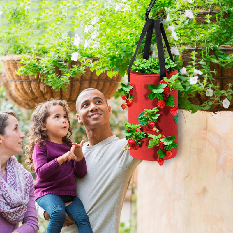 Závesné vrecko na sadenie jahôd Sod 3000, plsť, zahusťovacia taška na sadenie jahôd, ovocie a zelenina