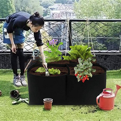 Saulėgrąžų augalai gyvai sodinimui Krepšelis Talpykla Stačiakampis Sodas Pakeltas Sodinimas Augimas Kvėpuojantis lovos audinys Kiemo pipirų rinkinys