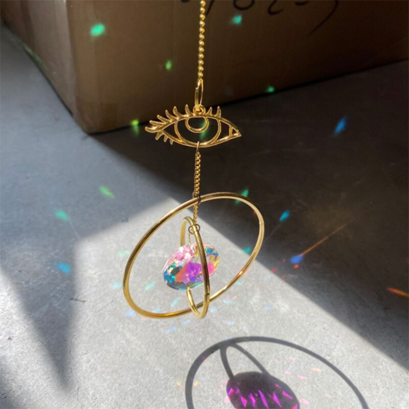 Sodas Geometry White Crystal Suncatcher miniatiūrinis stiklinis vaivorykštė namų kambarys kiemas balkonas vaikų darželis automobilio ventiliatorius dekoro priedai dovanos