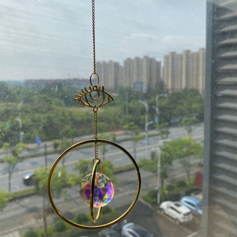 Sodas Geometry White Crystal Suncatcher miniatiūrinis stiklinis vaivorykštė namų kambarys kiemas balkonas vaikų darželis automobilio ventiliatorius dekoro priedai dovanos