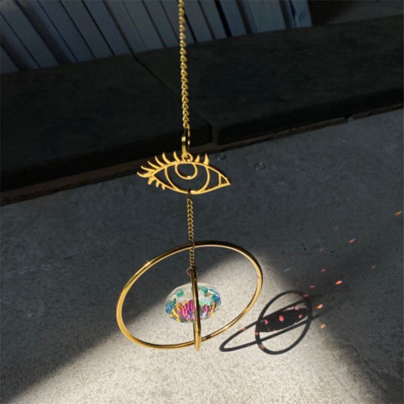 Sodas Geometry White Crystal Suncatcher miniatiūrinis stiklinis vaivorykštė namų kambarys kiemas balkonas vaikų darželis automobilio ventiliatorius dekoro priedai dovanos