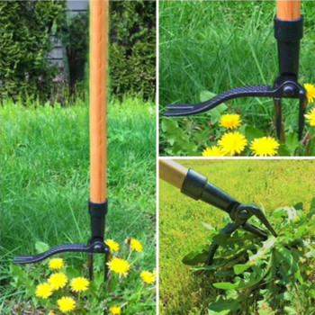 Стоящ инструмент за издърпване на плевели Кука за плевене Ръчно средство за премахване на корени от градински тревни площи Лесно нанасяне Вертикално плевене Копаене на трева Лопата
