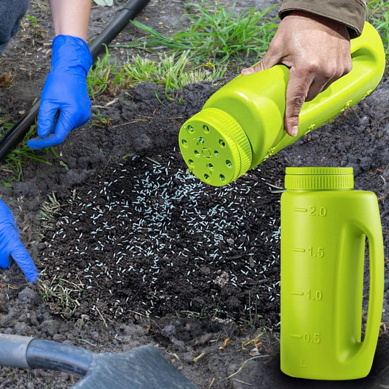Ručný rozmetač paradajok, rozmetadlo na sneh a ľad, rozmetadlo semien, fľaša na trávne semená bez trávy