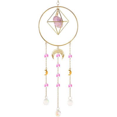 Sun Catcher Moon Decor Langas Suncatcher Apšvietimo priedai Sodas Namų apdaila Vitražas Šviesos gaudyklė Kabantis pakabukas